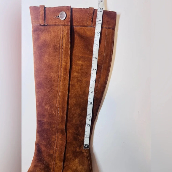 Vintage 1990s Todd Oldham Tall High Heel Suede Boots - Picture 5 of 15